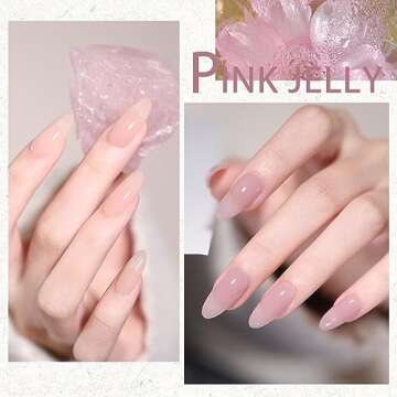 SHOYUM Jelly Nude Gel Nail Polish Set, 10Pcs Sheer Milky White Pink Transparent Gel Polish Kit UV LED Nail Gel Polish Colors Varnish Nail Art DIY Salon 7ML