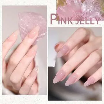 SHOYUM Jelly Nude Gel Nail Polish Set, 10Pcs Sheer Milky White Pink Transparent Gel Polish Kit UV LED Nail Gel Polish Colors Varnish Nail Art DIY Salon 7ML