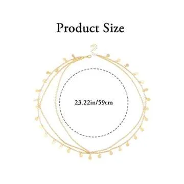 Brinie Boho Head Chain Gold Small Coins Hair Chain Wedding Head Jewelry Festival Halloween Costume Bridal Hair Chain Headpiece Hair Accessories for Women and Girls