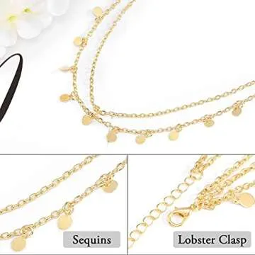 Brinie Boho Head Chain Gold Small Coins Hair Chain Wedding Head Jewelry Festival Halloween Costume Bridal Hair Chain Headpiece Hair Accessories for Women and Girls