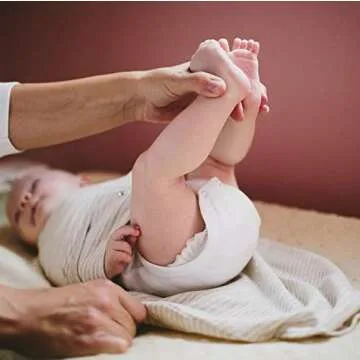 embé 2-Way Starter Baby Swaddle, 6-14 lbs, Newborn Swaddle Sack 0-3 Months, Zip & Velcro Swaddle 0-3 Months Baby Swaddles Wrap, Hip Healthy, Infant Swaddle - Organic Oatmeal Stripe