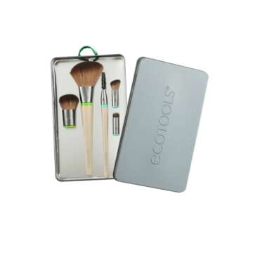 EcoTools Interchangeables Daily Essentials Total Face Makeup Brush Kit, Essential Oils, Multiuse Fac...