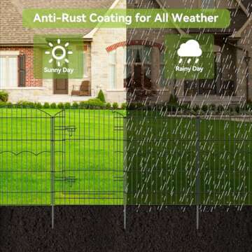 Decorative Garden Fence for Pets & Plants - 29.6ft Rustproof