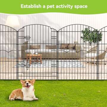 Decorative Garden Fence for Pets & Plants - 29.6ft Rustproof