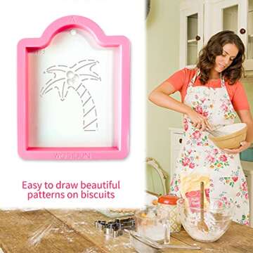 Generic Cookie Stencil Frame, Cake Stencils Fondant Fixing Bracket for DIY Baking Tool Wedding Birthday Party