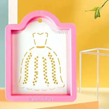 Generic Cookie Stencil Frame, Cake Stencils Fondant Fixing Bracket for DIY Baking Tool Wedding Birthday Party