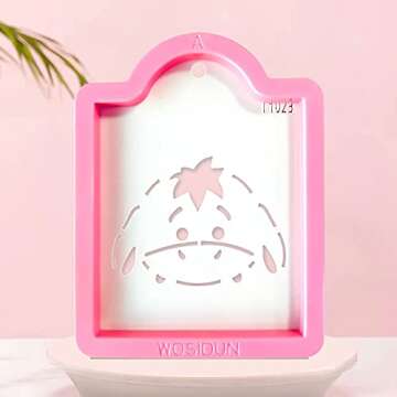 Generic Cookie Stencil Frame, Cake Stencils Fondant Fixing Bracket for DIY Baking Tool Wedding Birthday Party