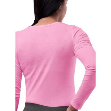 Sivvan Scrubs for Women - Long Sleeve Comfort Underscrub Tee - S8500 - Sherbet - M