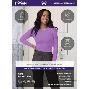 Sivvan Scrubs for Women - Long Sleeve Comfort Underscrub Tee - S8500 - Sherbet - M