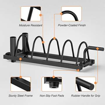 SunHome SunHome Power Cage Squat Rack, 1500LBS Multi-Functional Power Rack with Adjustable Cable Crossover System, J-Hooks, Dip Handles, Weight Plate and Olympic Bar Storage Home Gym
