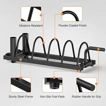 SunHome SunHome Power Cage Squat Rack, 1500LBS Multi-Functional Power Rack with Adjustable Cable Crossover System, J-Hooks, Dip Handles, Weight Plate and Olympic Bar Storage Home Gym