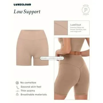 PAVOI ACTIVE High Waisted Buttery Soft Shorts for Women | Pilates Yoga Sculpting 6-Inch Biker Shorts Women | LuxeCloud Black