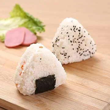 Onigiri Mold Triangle Sushi Press, 2 Pack Triangle Rice Ball Mold Maker, Non Stick Japanese Home Gad...