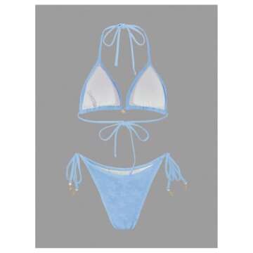 Milumia Star Print 2 Piece Tie Knot Swimsuit for Women