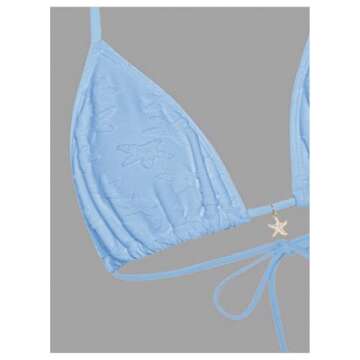 Milumia Star Print 2 Piece Tie Knot Swimsuit for Women