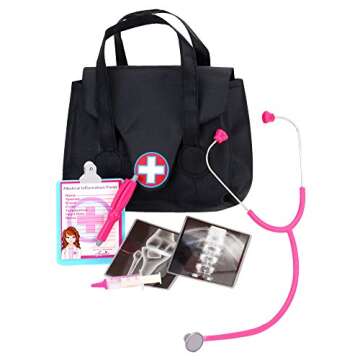 Sophia's 18" Doll 8 pc. Medical Bag with Stethoscope and Doctor Accessories Set