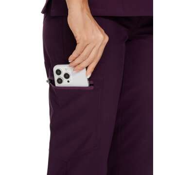 COZYFIT Women's Scrubs Set - Stylish & Functional 8-Pocket Design