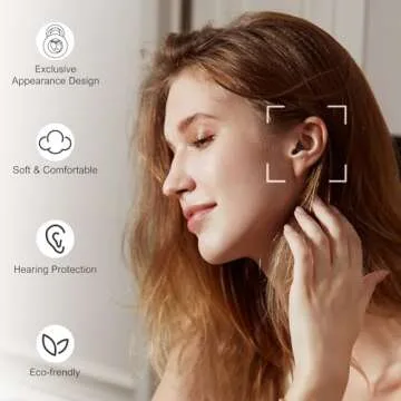 2 Pairs Ear Plugs for Sleeping, 33dB Noise Cancelling Ear Plugs, Design for Sleeping, Super Soft, Reusable Silicone Hearing Protection Ear Plugs for Sleep, Snoring, Focus, Noise Sensitivity, Black