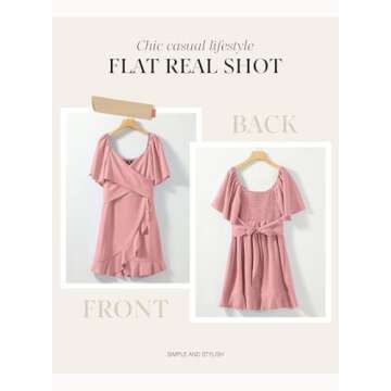 Stylish Dokotoo Wrap V Neck Mini Dress for Summer Events