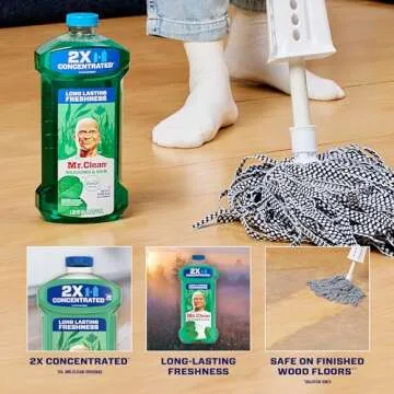 Mr. Clean All Purpose Cleaner, Floor Cleaner for Mopping Home, Bathroom, & Kitchen, Cleaning Liquid ...