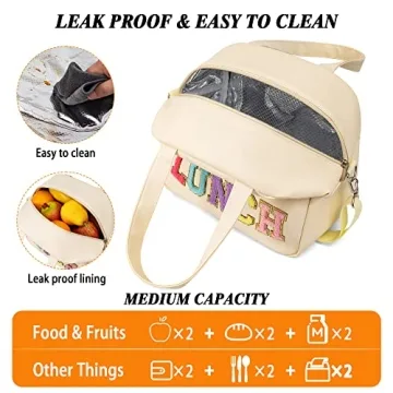 LUCKIPLUS Women’s Personalized Insulated Lunch Bag