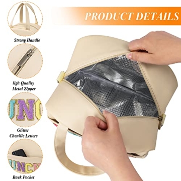 LUCKIPLUS Women’s Personalized Insulated Lunch Bag