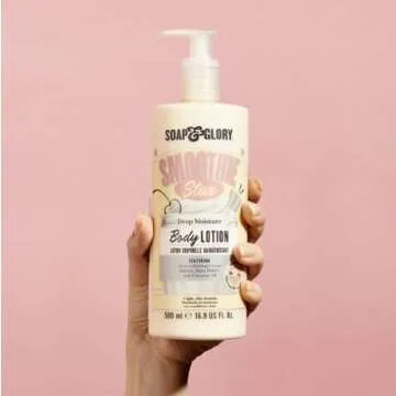 Soap & Glory Smoothie Star Moisturizing Body Lotion - Non-Greasy Body Moisturizer with Skin-Softening Cocoa Butter & Coconut Oil - Almond & Vanilla Scented Lotion (500ml)