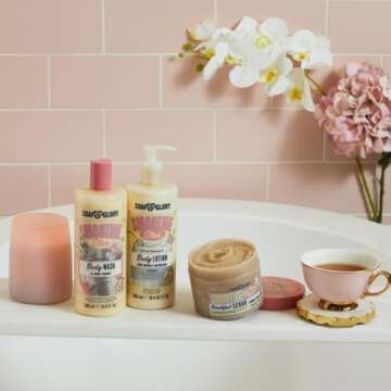 Soap & Glory Smoothie Star Moisturizing Body Lotion - Non-Greasy Body Moisturizer with Skin-Softening Cocoa Butter & Coconut Oil - Almond & Vanilla Scented Lotion (500ml)