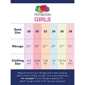 Comfortable Fruit of the Loom Girls' Spaghetti Strap Bra