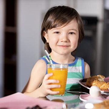 Cute Turtle 6 Pcs Glass Drinking Straws Set Reusable