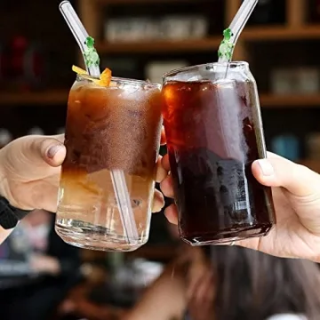 Cute Turtle 6 Pcs Glass Drinking Straws Set Reusable