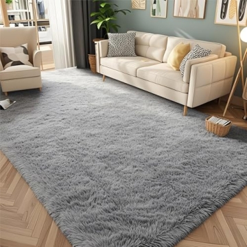 HQAYW Fluffy 6x9 Feet Area Rug - Soft Shaggy Carpet
