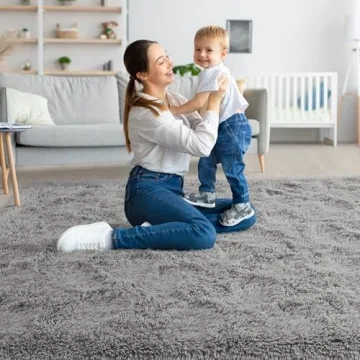 HQAYW Fluffy 6x9 Feet Area Rug - Soft Shaggy Carpet