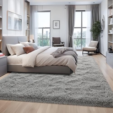 HQAYW Fluffy 6x9 Feet Area Rug - Soft Shaggy Carpet