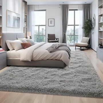 HQAYW Fluffy 6x9 Feet Area Rug - Soft Shaggy Carpet