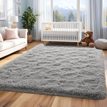 HQAYW Fluffy 6x9 Feet Area Rug - Soft Shaggy Carpet