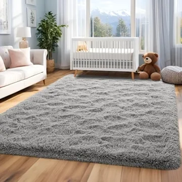 HQAYW Fluffy 6x9 Feet Area Rug - Soft Shaggy Carpet