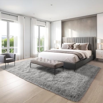 HQAYW Fluffy 6x9 Feet Area Rug - Soft Shaggy Carpet