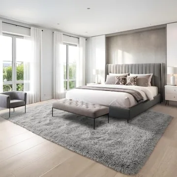 HQAYW Fluffy 6x9 Feet Area Rug - Soft Shaggy Carpet