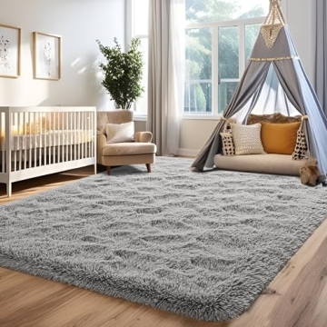 HQAYW Fluffy 6x9 Feet Area Rug - Soft Shaggy Carpet