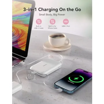 RORRY 10000mAh Portable Charger for iPhone and AirPods