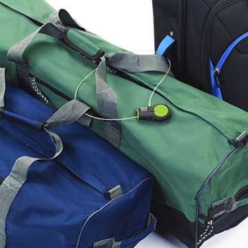 Lewis N. Clark Cable Luggage Lock | TSA Approved | Travel Or Bike Lock | Set Your Own Combination | 30-inch Retractable Steel Cable | Green