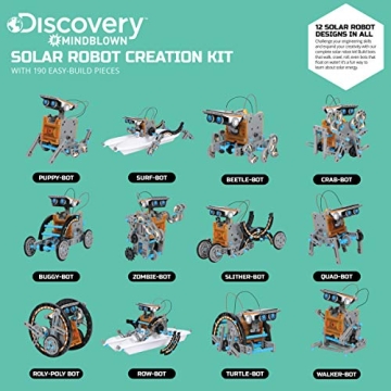 Discovery Kids Solar Robot 12-in-1 STEM Kit for Ages 8+