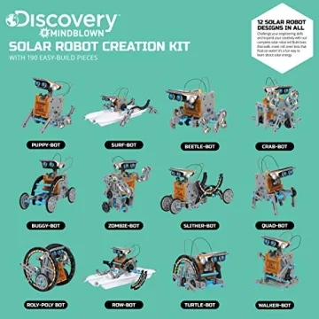 Discovery Kids Solar Robot 12-in-1 STEM Kit for Ages 8+