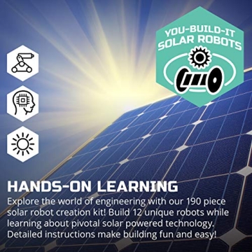 Discovery Kids Solar Robot 12-in-1 STEM Kit for Ages 8+