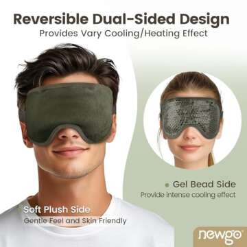 NEWGO Cooling Eye Mask for Puffy Eyes, Cold Eye Mask Eye Ice Pack for After Eyes Surgery, Tension St...