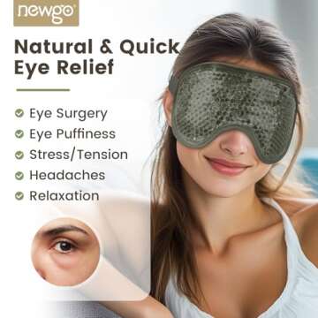 NEWGO Cooling Eye Mask for Puffy Eyes and Headaches