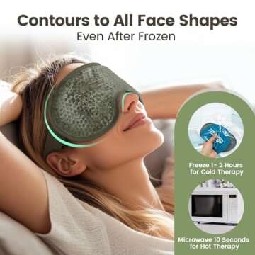 NEWGO Cooling Eye Mask for Puffy Eyes and Headaches