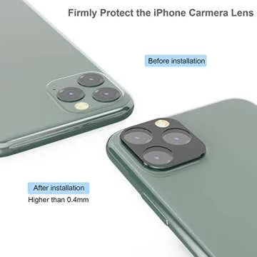 ROITON for iPhone 11 Pro/iPhone 11 Pro Max Camera Lens Protector, Ultra Thin High Definition Bubble-Free Anti-Scratch Fingerprint Tempered Glass Camera Lens Protector 2 Pack (Midnight Green)