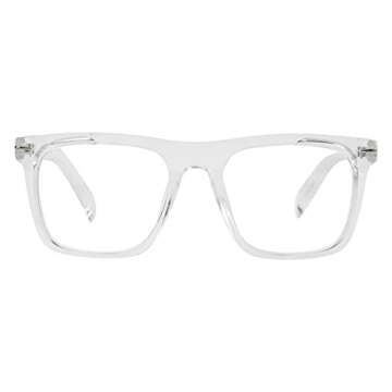 NIDOVIX Trendy Square Blue Light Blocking Glasses for Men Women, Fashion Frame Non-prescription Computer Glasses (Transparent)